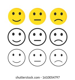 Sad and happy face icon