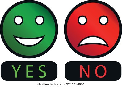 Imagen vectorial de cara triste y feliz