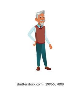 sad hispanic man pensioner in hospital cartoon vector. sad hispanic man pensioner in hospital character. isolated flat cartoon illustration
