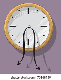 Sad hopeless Clock with weak hanging Pointers
