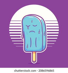 sad ice cream art cartoon