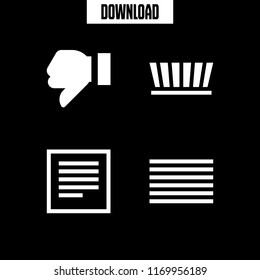 sad icon. 4 sad vector set. molded, justified and dislike icons for web and design about sad theme