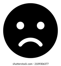 icono triste con color negro