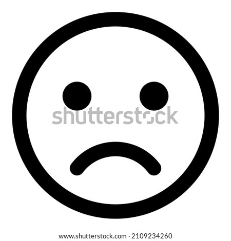 sad icon with black color