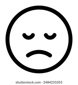 sad icon design in filled and outlined style