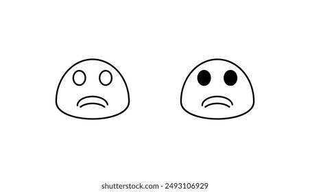 Sad icon design with white background stock illustration