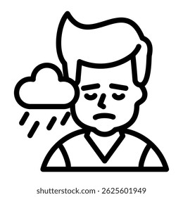 Elemento De Ícone Triste Para Design