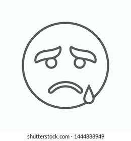 sad icon, emotion vector, sorrow illustration