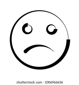 Sad Icon, Sad Face Icon Vector Art Illustration