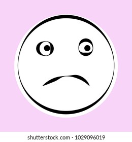 Sad Icon, Sad Face Icon Vector Art Illustration