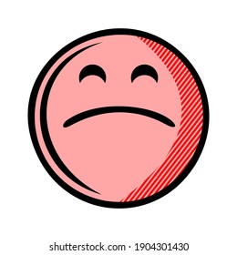 sad icon isolated on white background from classics collection. sad icon trendy and modern sad symbol for logo