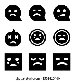 sad icon isolated sign symbol vector illustration - Collection of high quality black style vector icons
