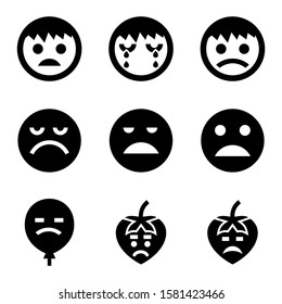 sad icon isolated sign symbol vector illustration - Collection of high quality black style vector icons
