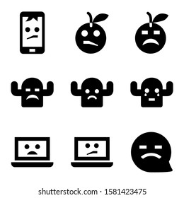 sad icon isolated sign symbol vector illustration - Collection of high quality black style vector icons
