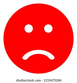 Sad   icon on a white background. Isolated sad  symbol with flat style.