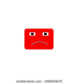 sad icon on white backround