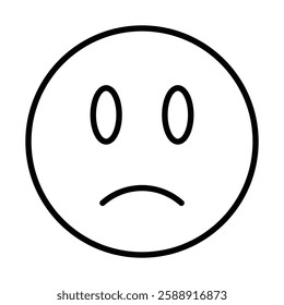 sad icon Outline vector symbol sign