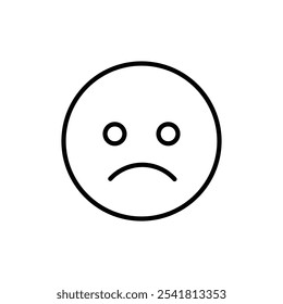 Sad icon Outline vector for web ui