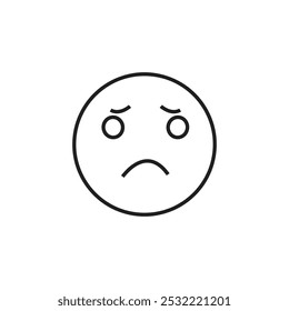 Sad icon. simple thin line icon.