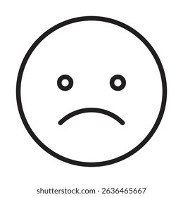 sad icon Thin line illustration