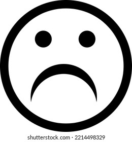 Sad icon in trendy flat style isolated on background. Sad icon page symbol for your web site design Sad icon logo 