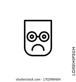 Sad icon vector, emotion symbol. Modern symbol for web and mobile apps. Very Sad Icon Vector Illustration. Outline Style.