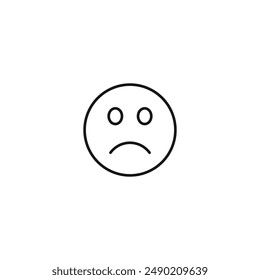 Sad icon vector. EPS 10 editable vector