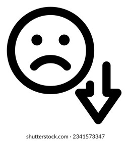elemento de gráfico de vector de icono triste