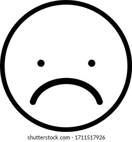 Sad Icon Vector Illustration Isolated