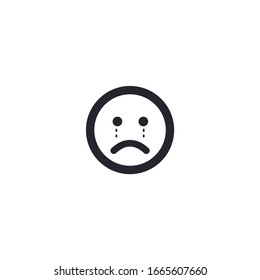 sad Icon vector sign isolated for graphic and web design. sad symbol template color editable on white background.