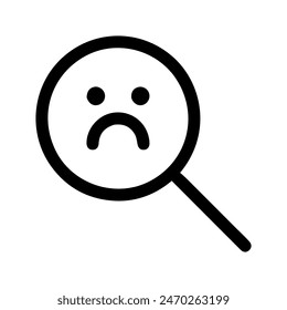 Ilustración de diseño de símbolo de Vector de icono triste