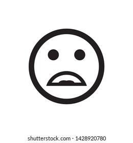 sad icon vector symbol. on white background
