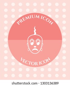 Sad Indian Pandit Icon for Web. Application, Software & Graphic Design.