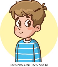 vector de dibujos animados de niños tristes