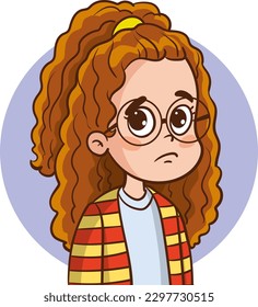 vector de dibujos animados de niños tristes