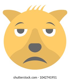 
Sad koala emoticon face 

