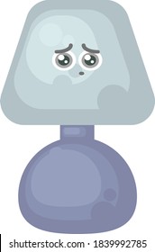 Lámpara triste, ilustración, vector sobre fondo blanco
