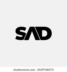 SAD letter monogram typography logo