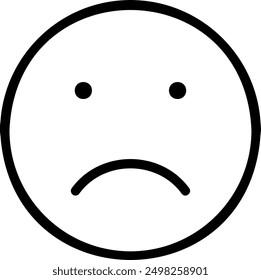 sad line icon illustration vector