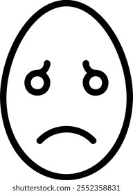 sad line icon illustration vector
