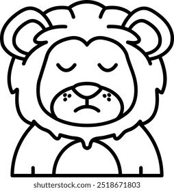 Diseño de icono de Vector de línea triste