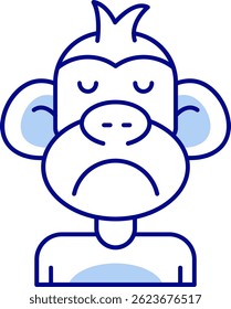 Sad Line vector Icon Design
