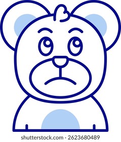 Sad Line vector Icon Design