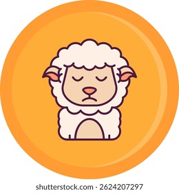 Diseño de icono de Vector de línea triste