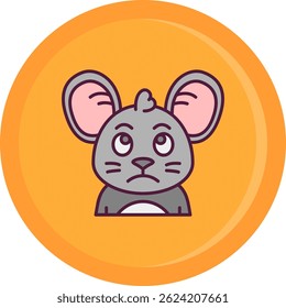 Diseño de icono de Vector de línea triste