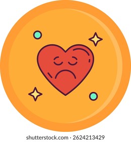 Design de ícone de vetor de linha triste