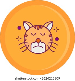 Sad Line vector Icon Design