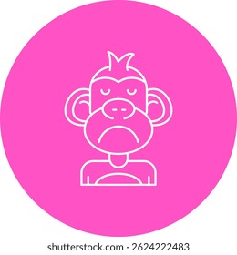 Sad Line vector Icon Design