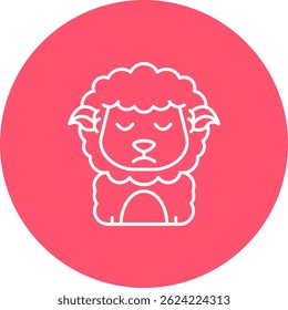 Sad Line vector Icon Design