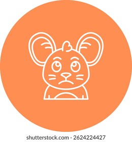 Design de ícone de vetor de linha triste